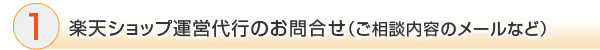 楽天ネットショップ運営代行のお問合せ（ご相談内容のメールなど）