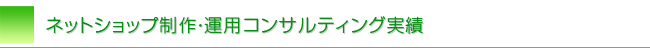 ネットショップ制作と運営コンサルティング